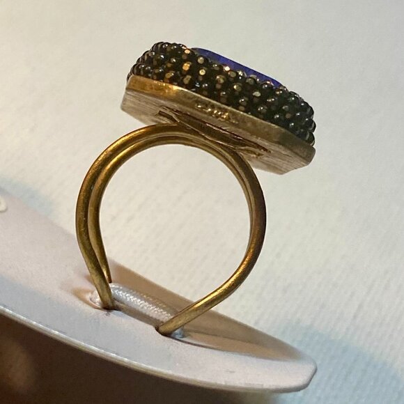 2/$25 ITEM ❤️: Blue stone adjustable statement ring - Picture 4 of 11